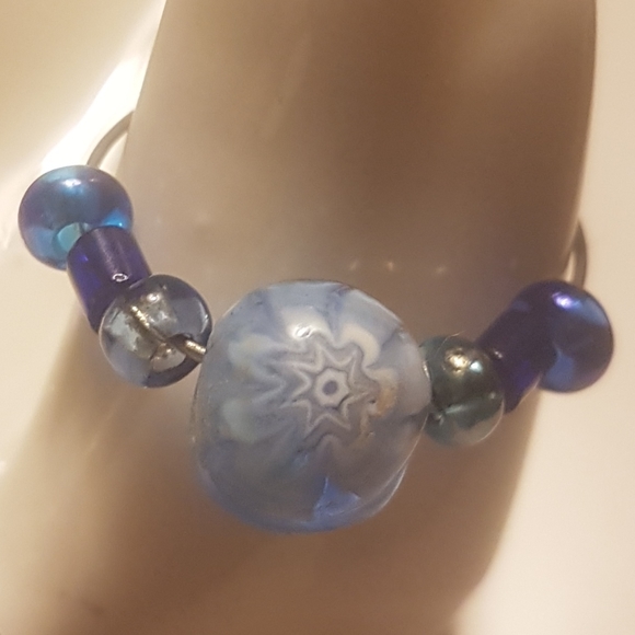 🍷 3x Wine Glass Beaded Ring ID Tags - Picture 3 of 3